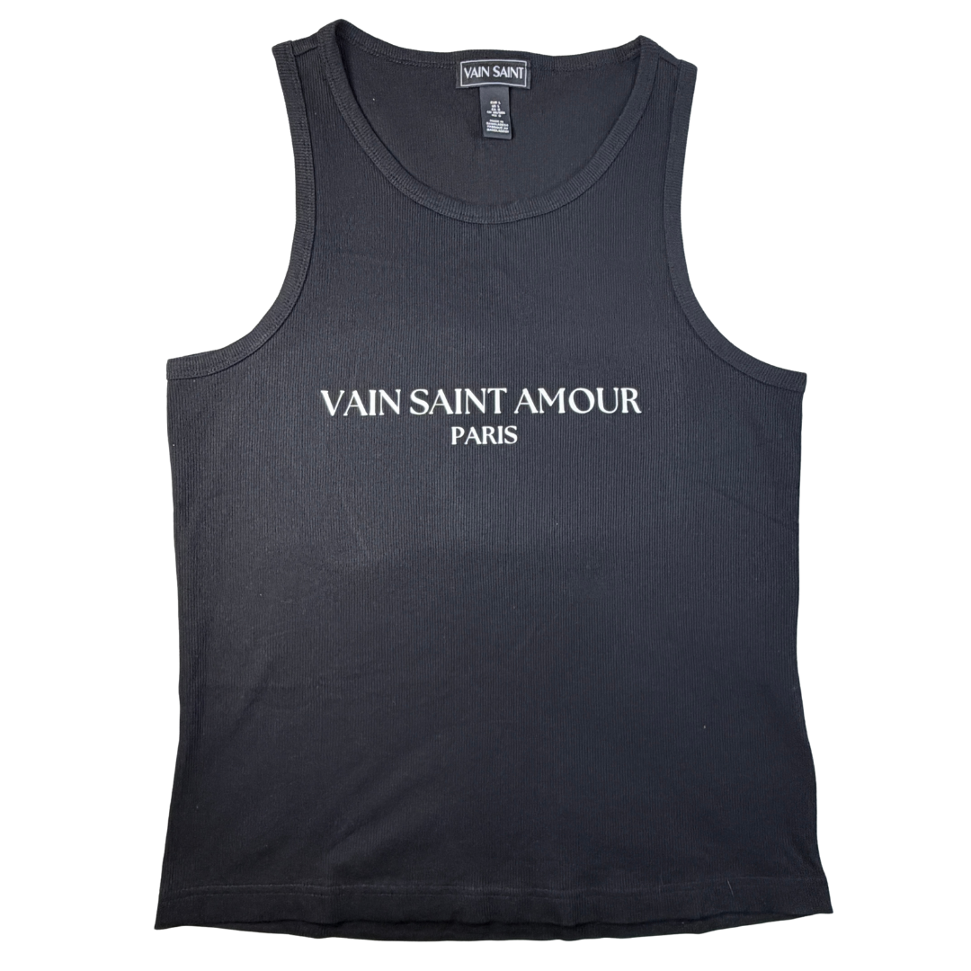 Vain Saint Amour Ribbed Tank - black