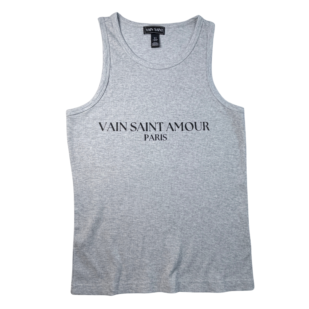 Vain Saint Amour Ribbed Tank - black