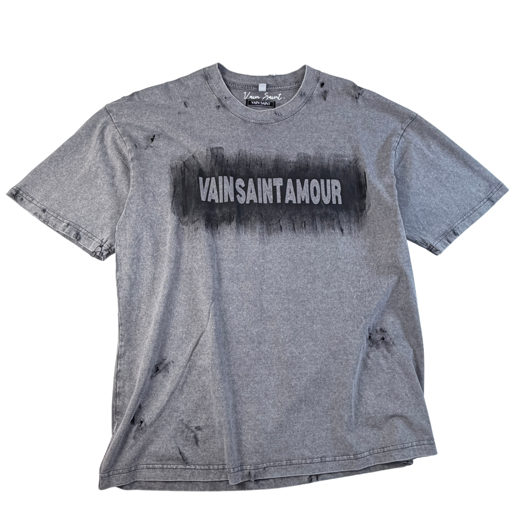 Distressed Brush Logo Tee
