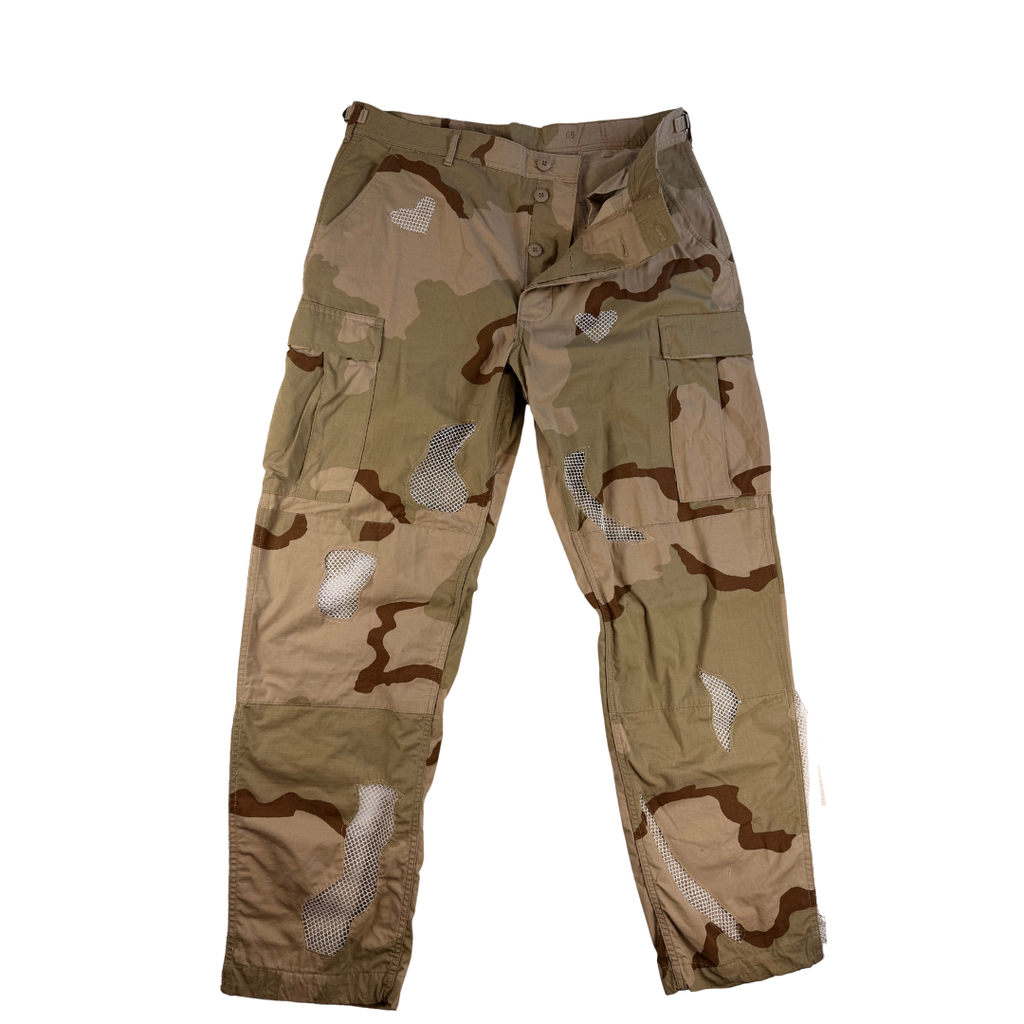 White Camo Amour Cargo Pants