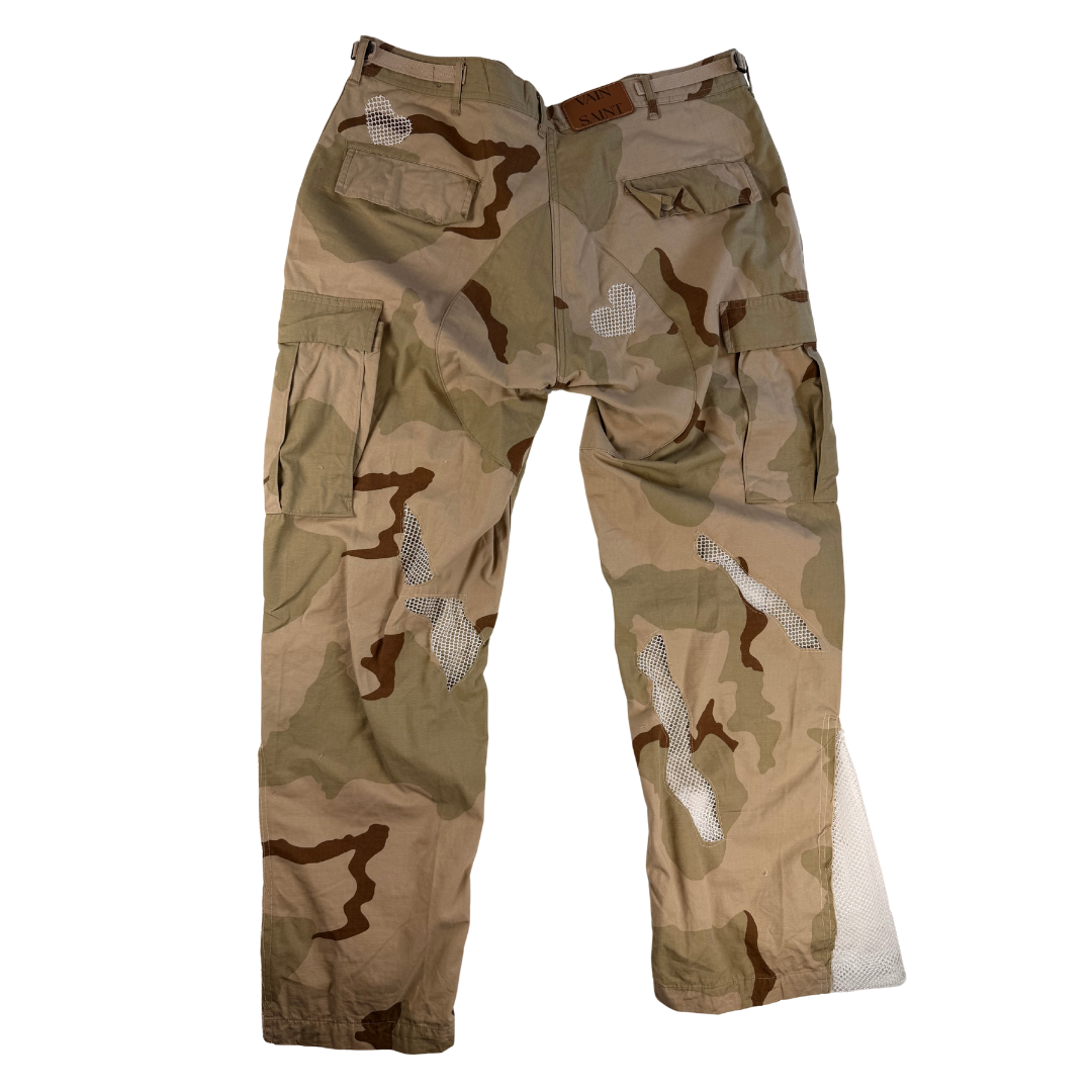 White Camo Amour Cargo Pants