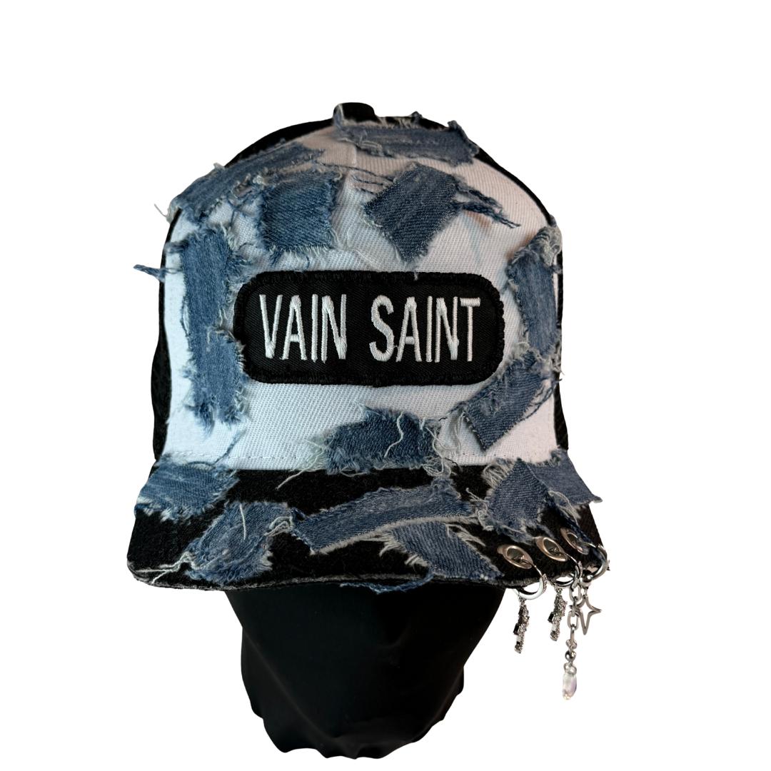 Cropped Denim Relic Star Trucker Hat