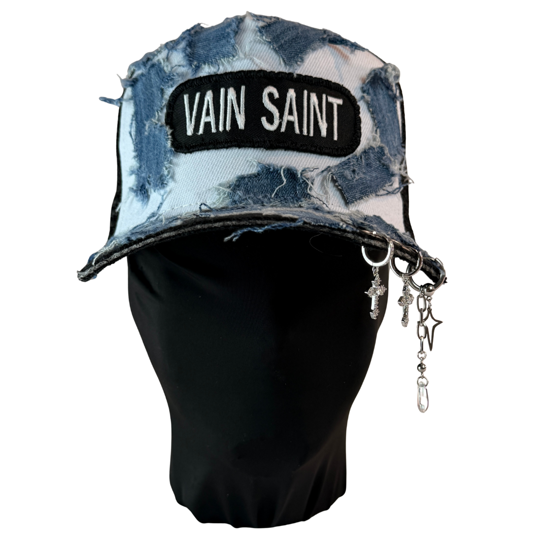 Cropped Denim Relic Star Trucker Hat