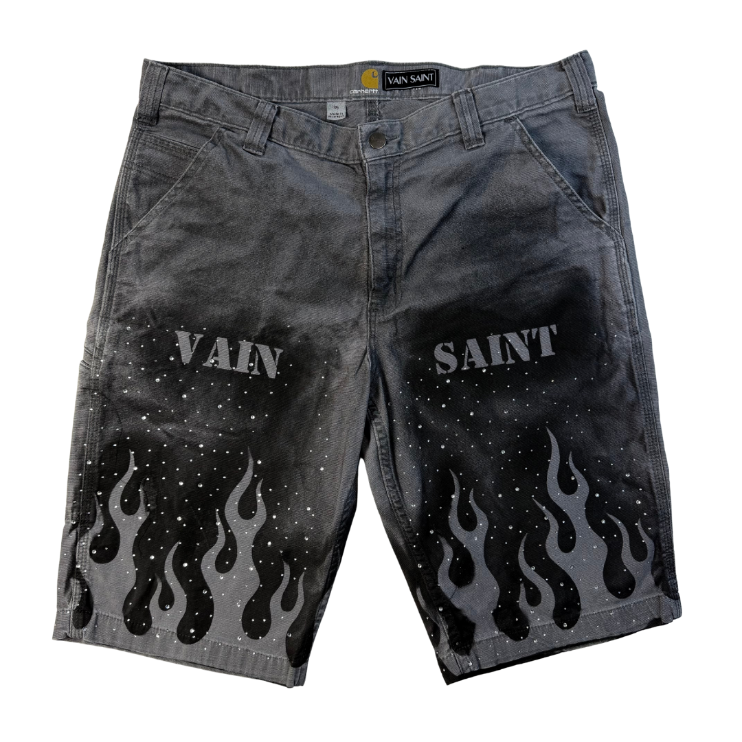 Flamed out “Cocaine & Caviar” Shorts