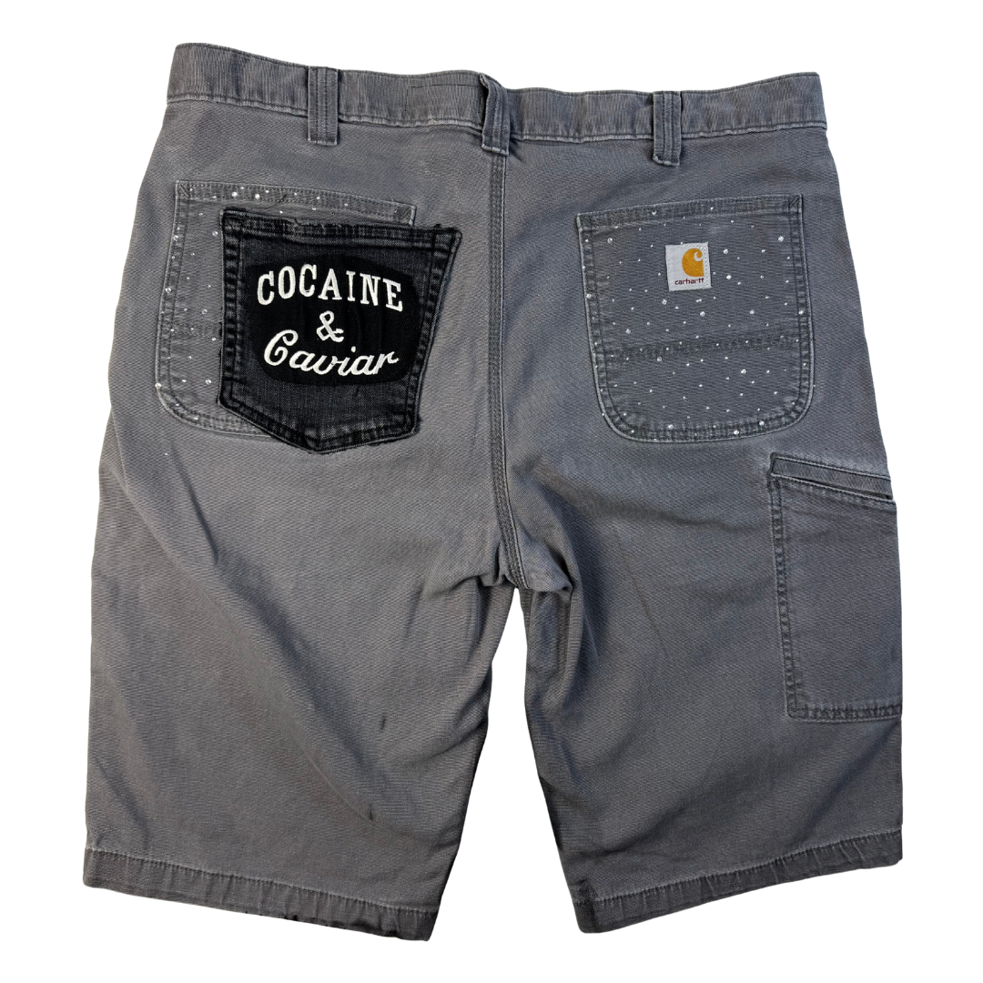 Flamed out “Cocaine & Caviar” Shorts