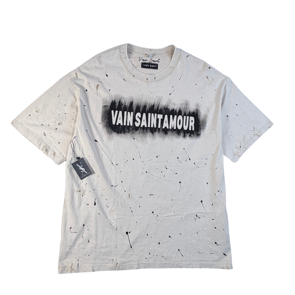 Distressed Brush Logo Tee