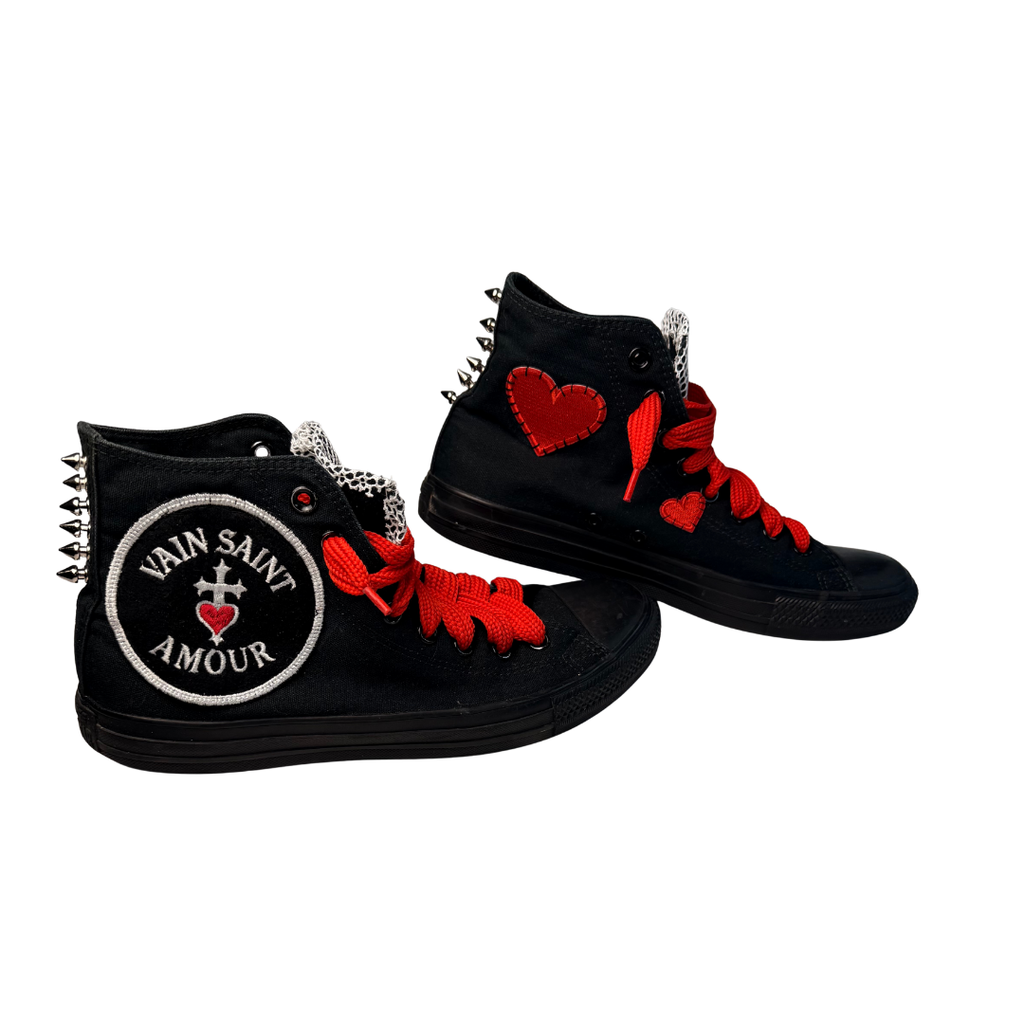 BLEEDING DEVOTION CUSTOM HIGH-TOPS