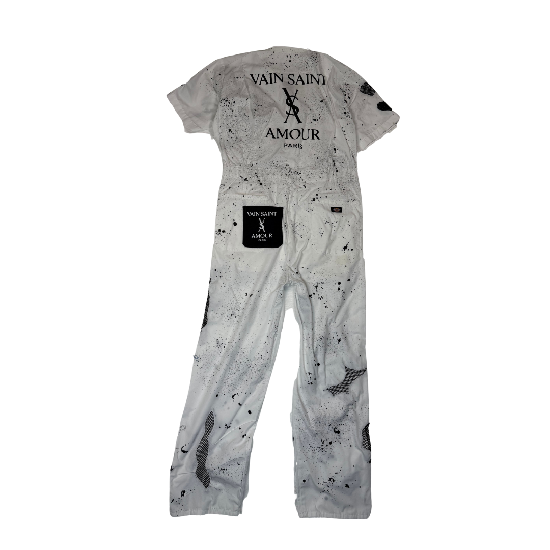 WHITE NOISE UTILITY JUMPSUIT