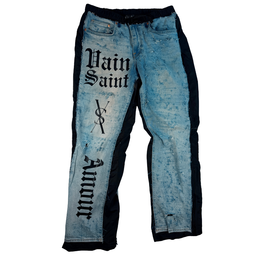Reconstructed Denim Snowpants