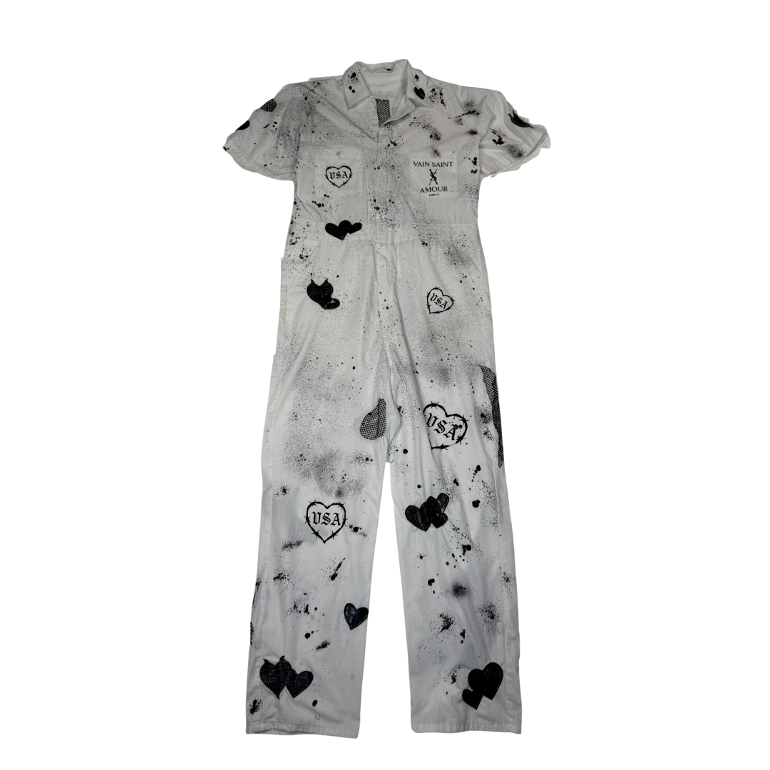 WHITE NOISE UTILITY JUMPSUIT