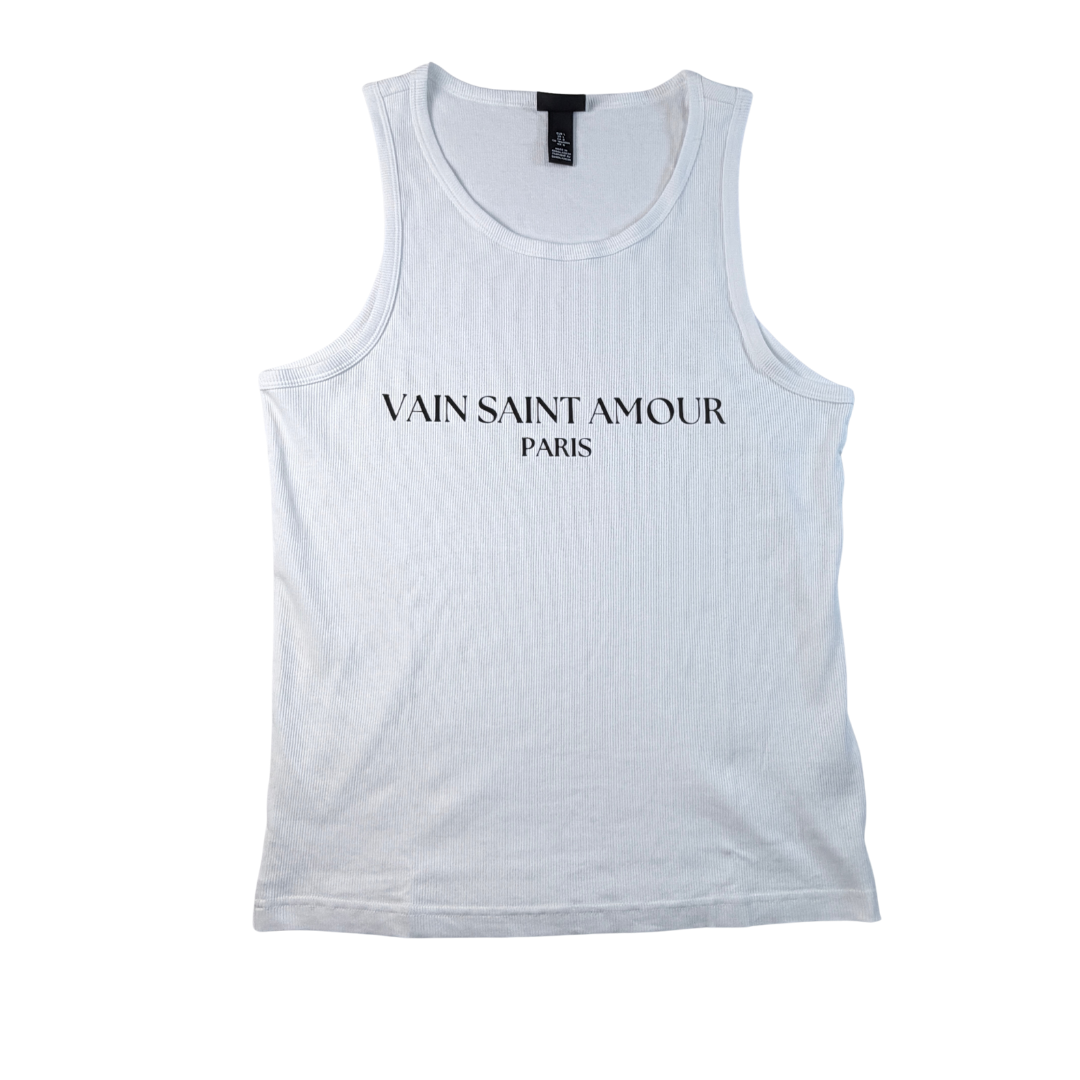 VAIN SAINT AMOUR RIBBED TANK - white