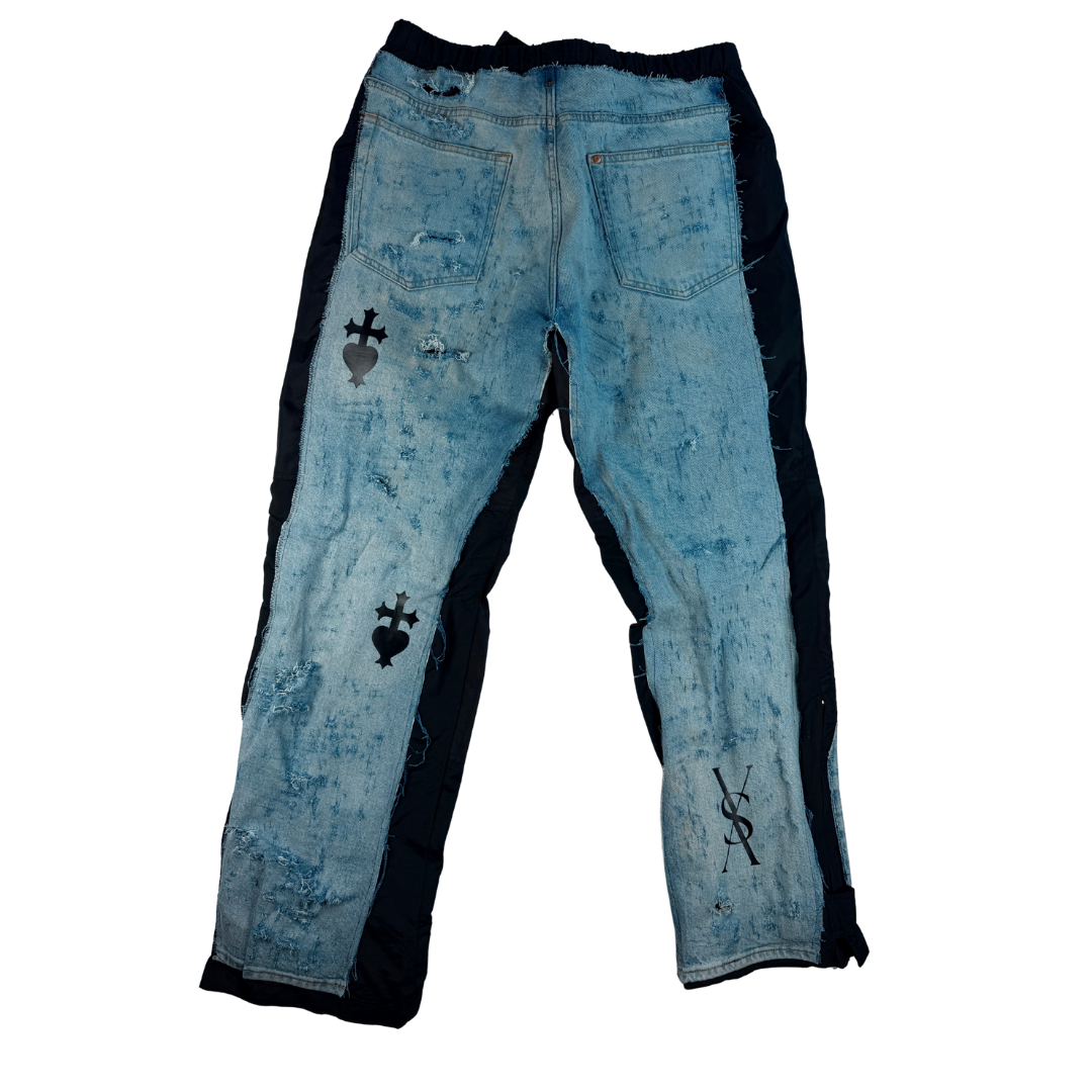 Reconstructed Denim Snowpants