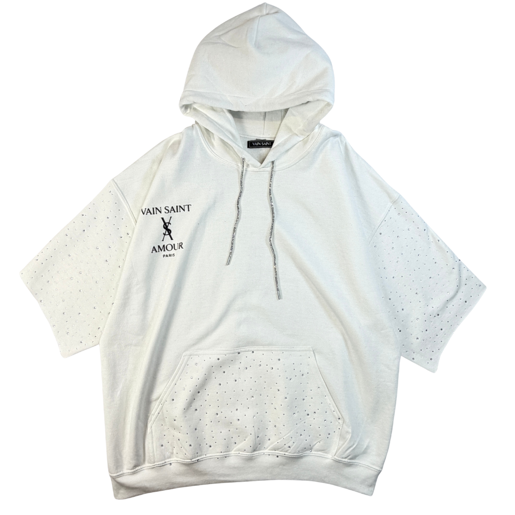 Studded Short-Sleeve Hoodie