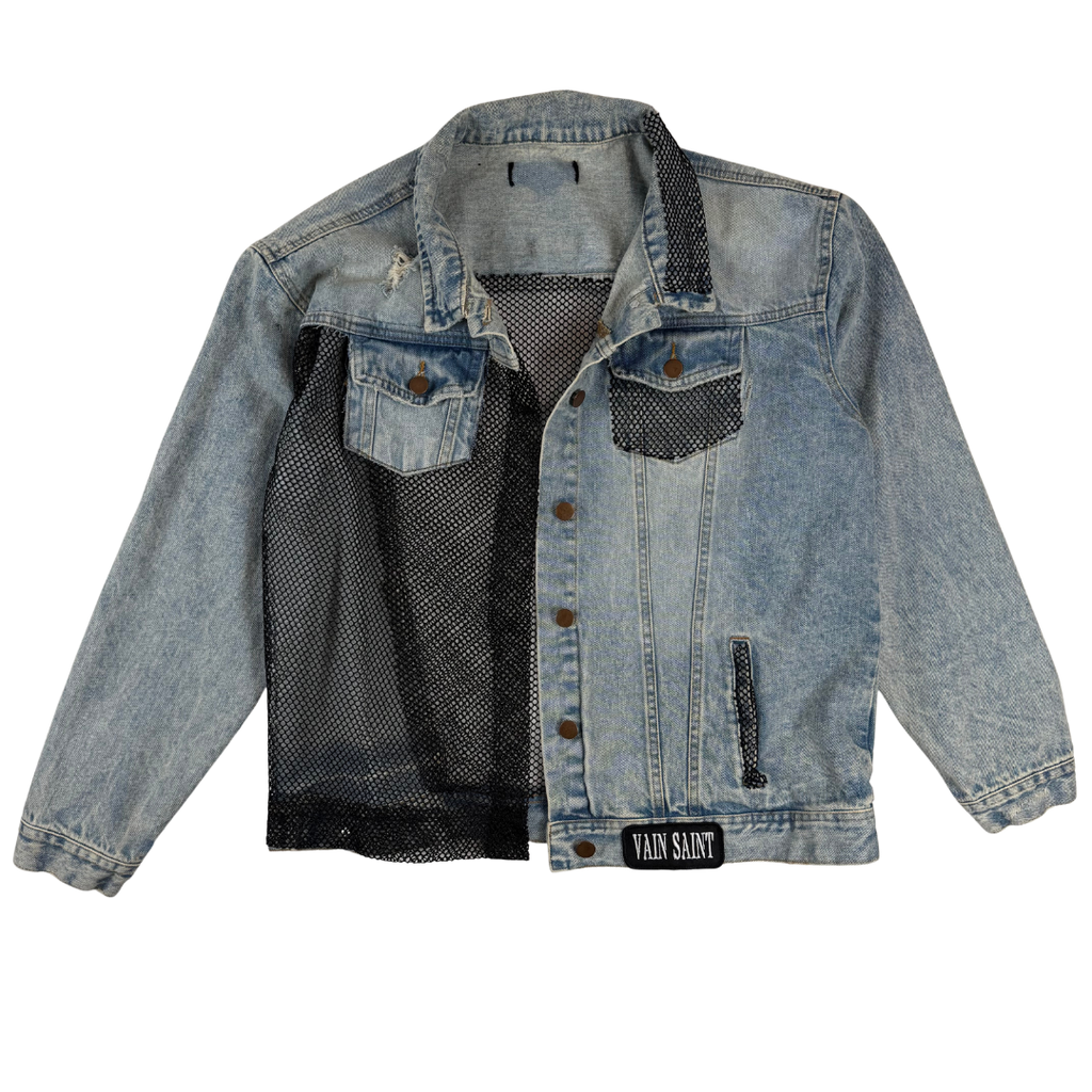 “Fractured Authority” Denim Jacket