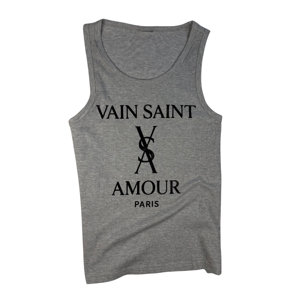 Vain Saint Amour Ribbed Tank - gray