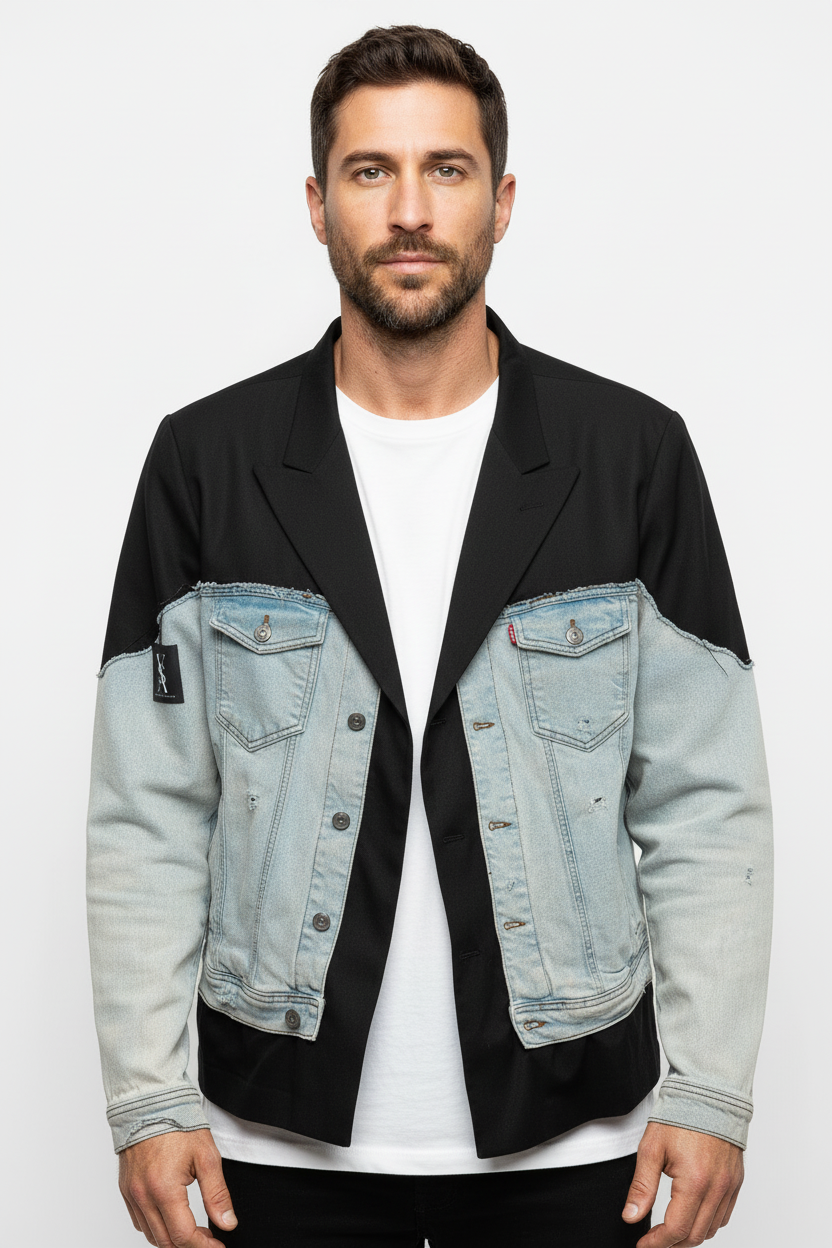 Custom Vain Saint Blazer Jean Jacket
