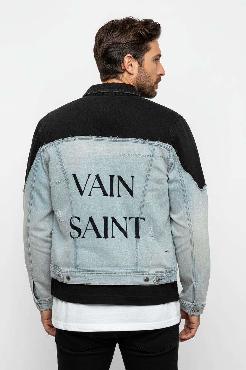 Custom Vain Saint Blazer Jean Jacket