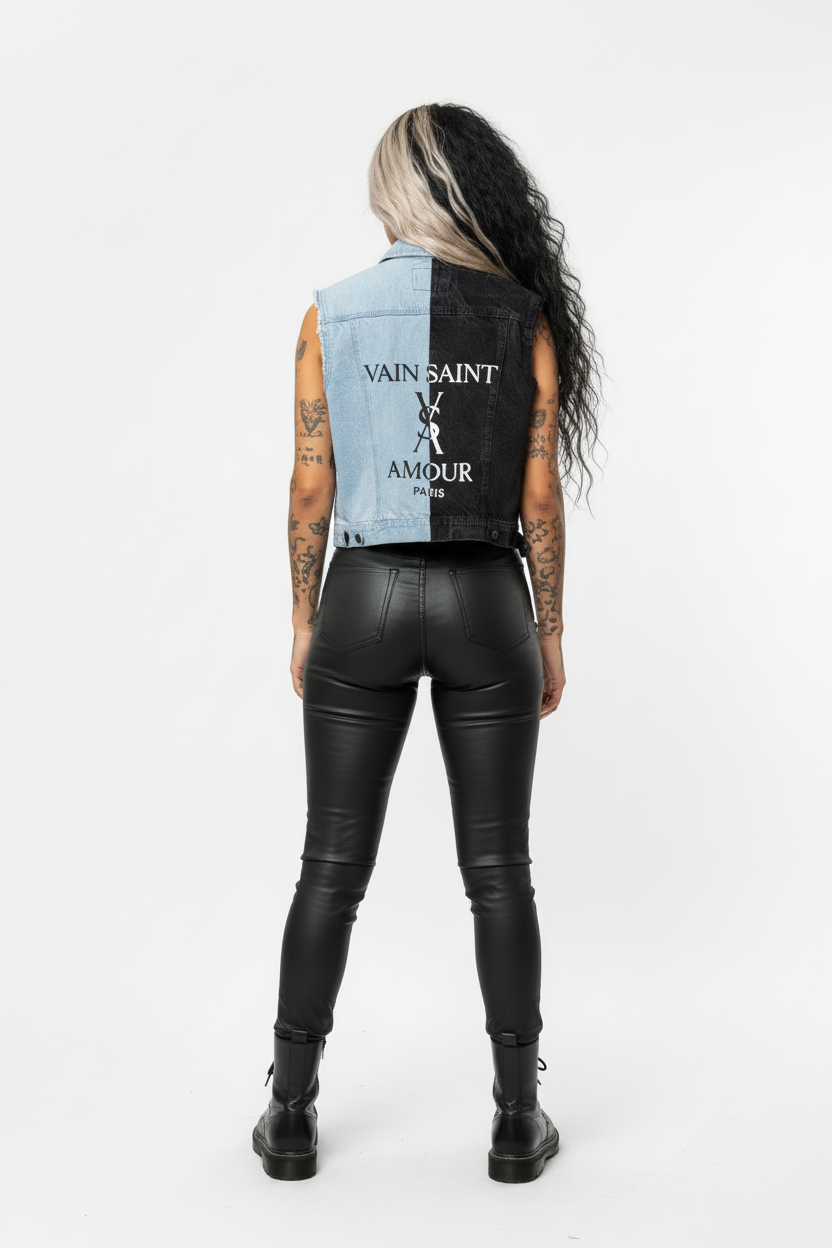 VSA Split Denim Vest
