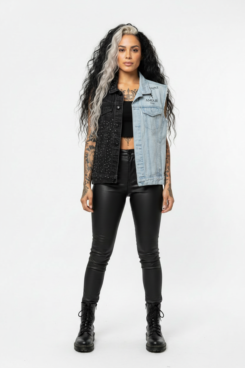 VSA Split Denim Vest