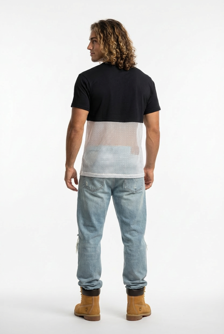 Vain Saint 01 Mesh Cropped Tee