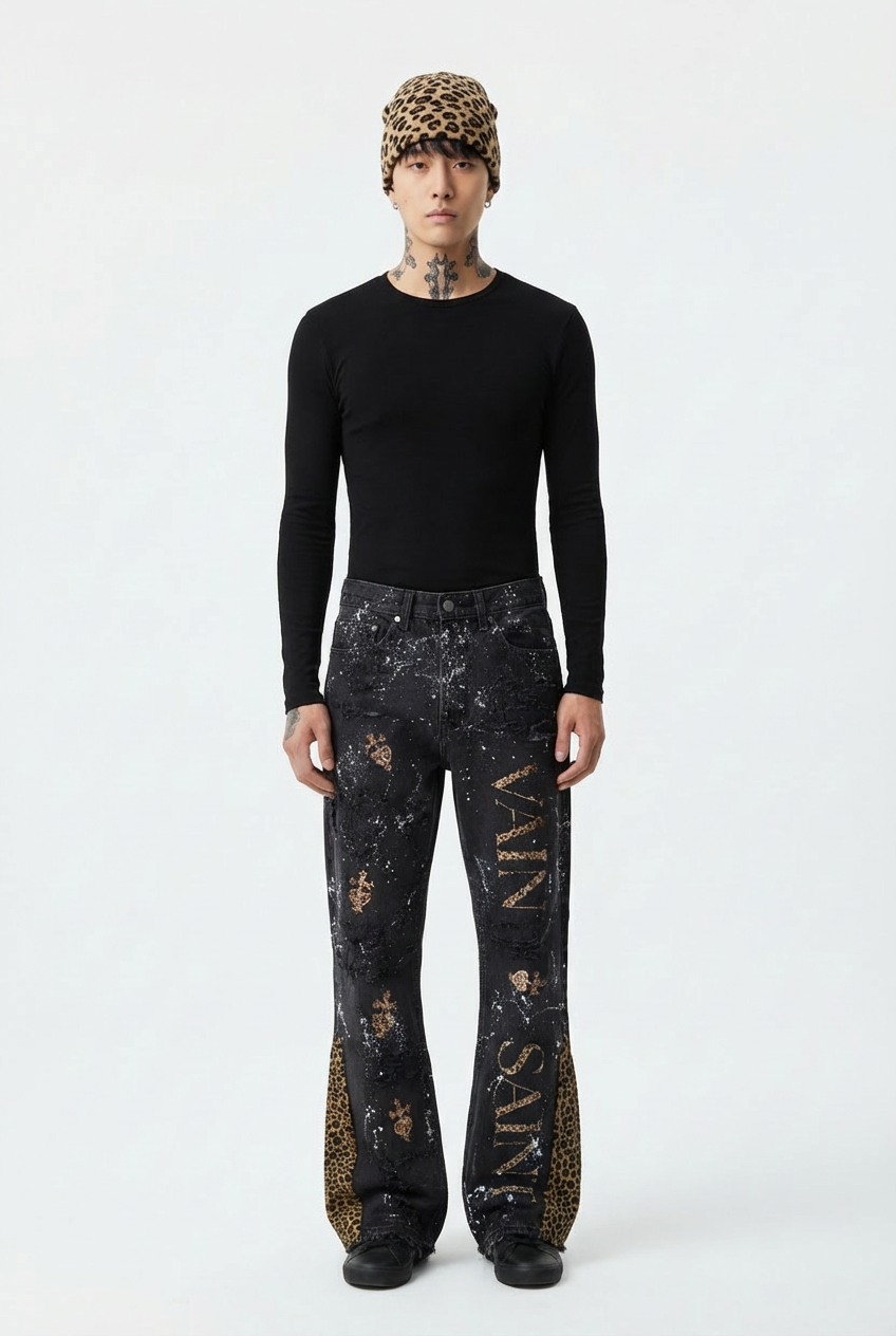 Cheetah Painted Denim