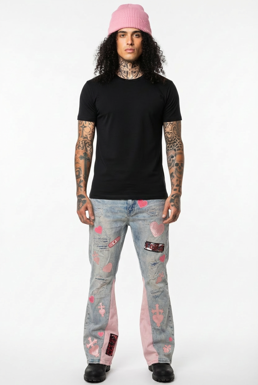 Love Patch Jeans
