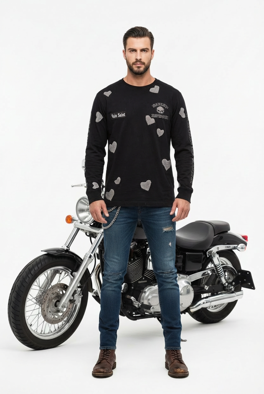 Harley Davidson M.C. Long Sleeve — One-of-One Reworked Piece