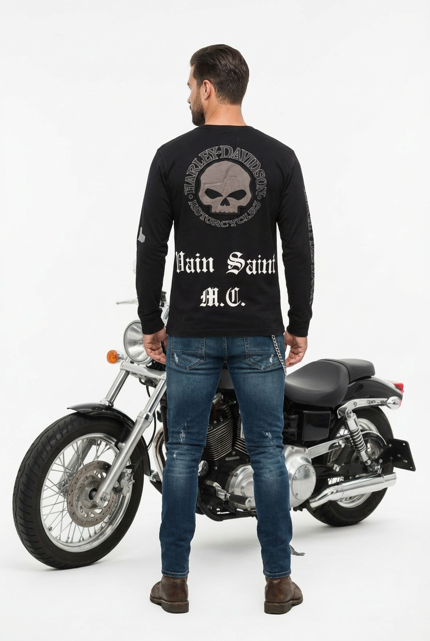 Harley Davidson M.C. Long Sleeve — One-of-One Reworked Piece