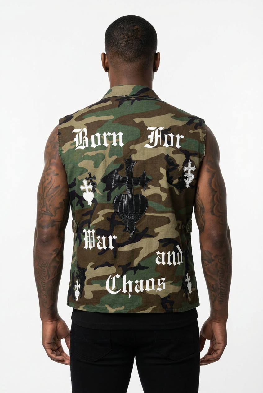 Vain Saint “Born for War and Chaos” Vest and Pant Set