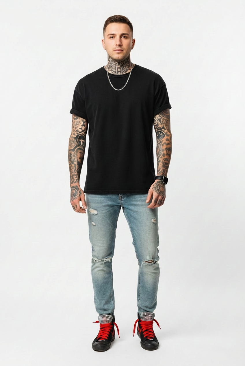 BLEEDING DEVOTION CUSTOM HIGH-TOPS